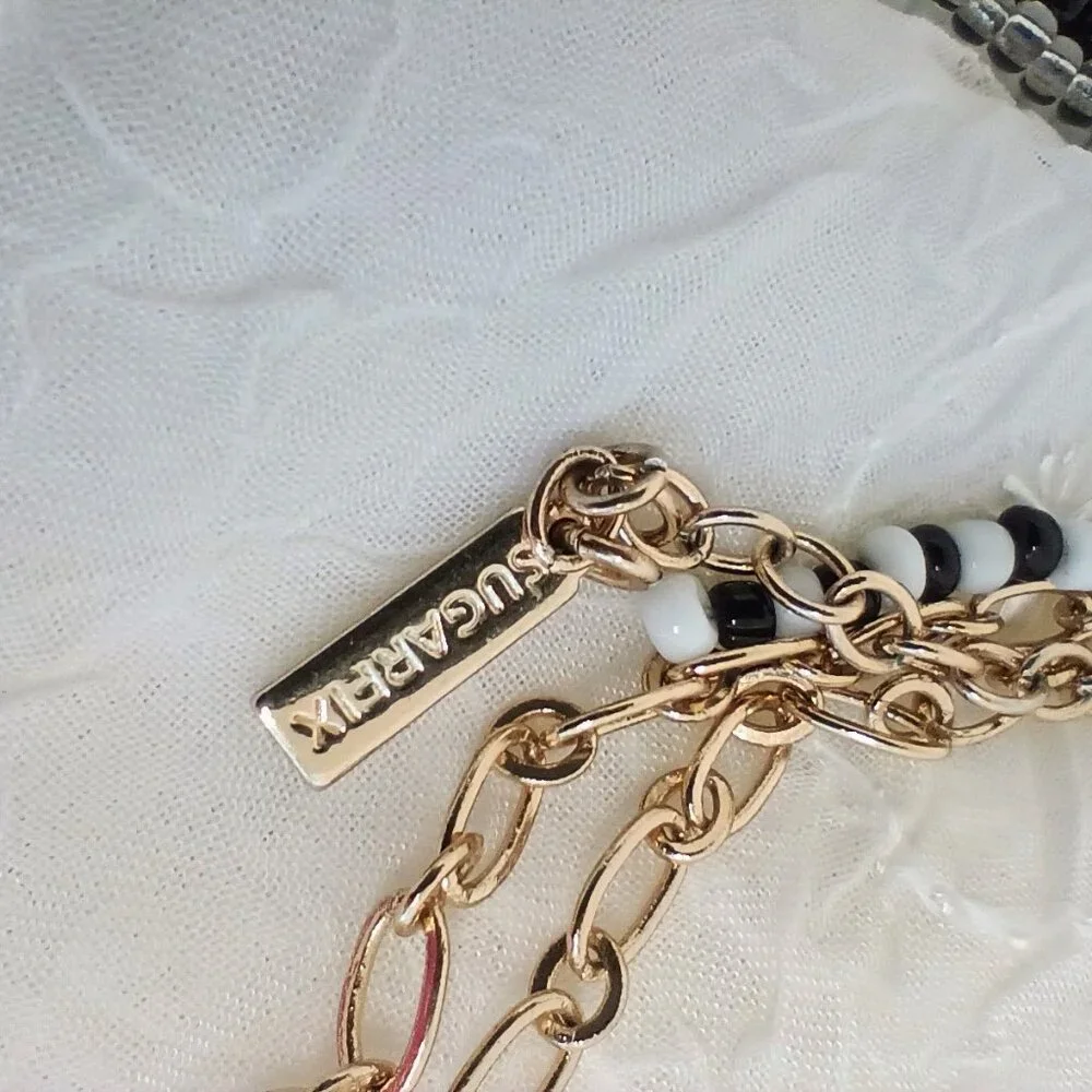 Sugarfix Necklace With Seed Bead And Multi Color Tassel Pendant 31" - Picture 3 of 6